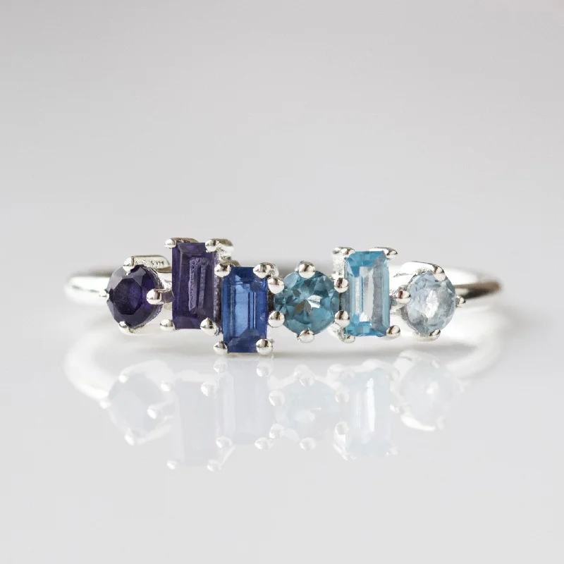 infinity necklace with birthstones Garden Party Blue Topaz Ombre Ring