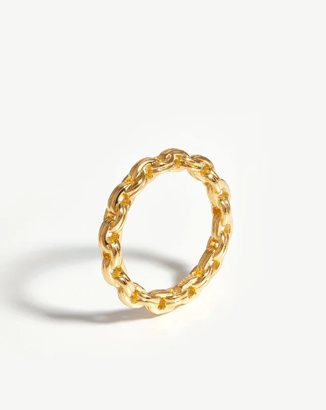 classic cubic zirconia pendant Bond Stacking Ring | 18ct Gold Vermeil