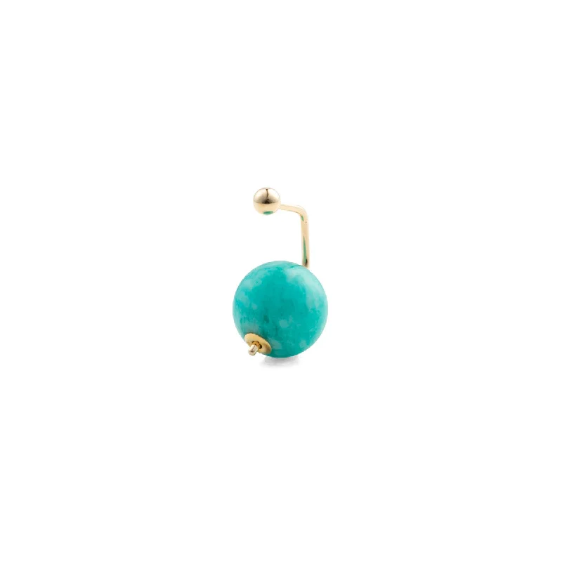delicate angel wings necklace "Bumble Bee" Earring with Amazonite Backing