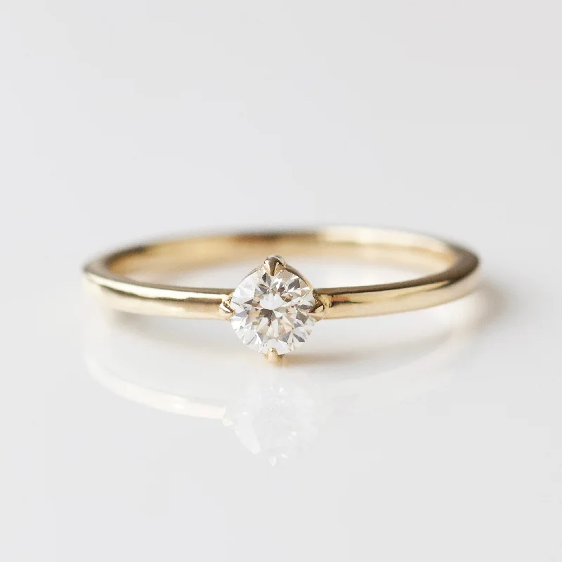 vintage art deco engagement ring Camille Brilliant Cut Solitaire Diamond Ring
