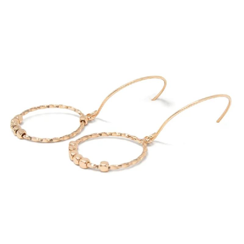 white gold necklace simple Circle Drop Earrings Gold Tone