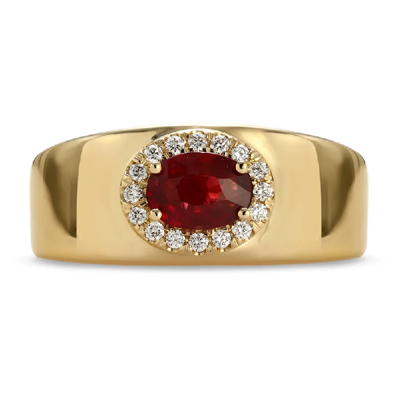 Classic Ruby and Diamond Cigar Band