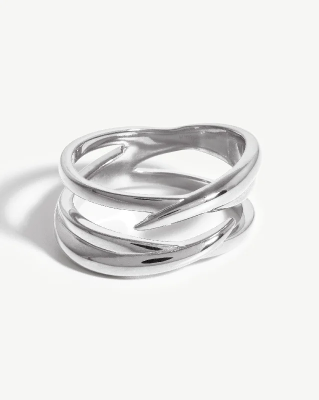 sterling silver charm anklet Claw Entwine Ring | Sterling Silver