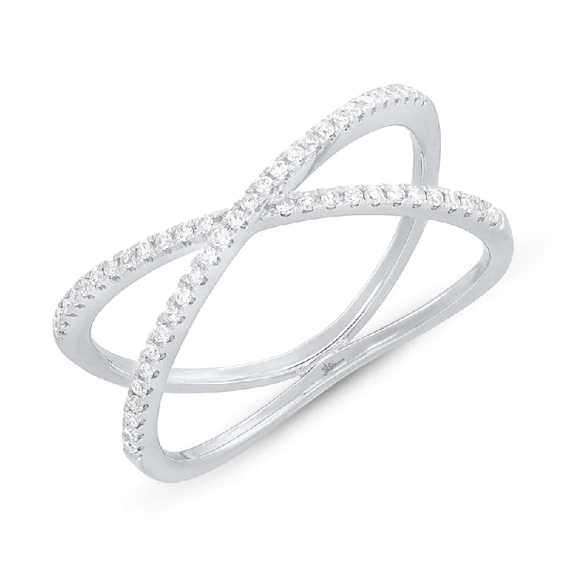cubic zirconia eternity necklace Criss Cross Ring