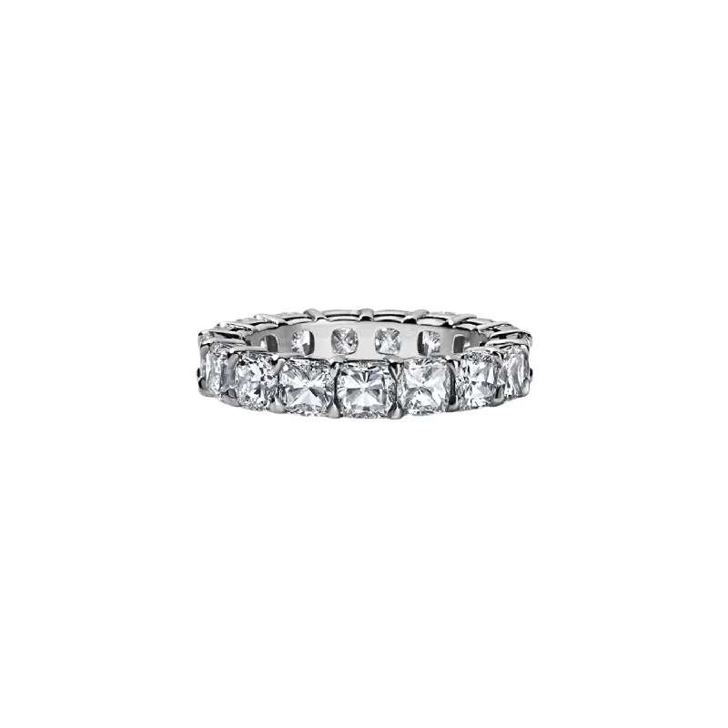 bold gothic skull necklace Cushion Cut Eternity Band 5.24ct