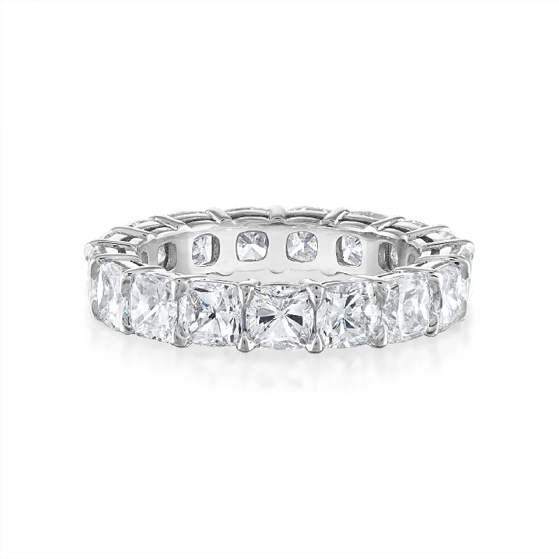 dainty birthstone ring for women Cushion Diamond Eternity Band