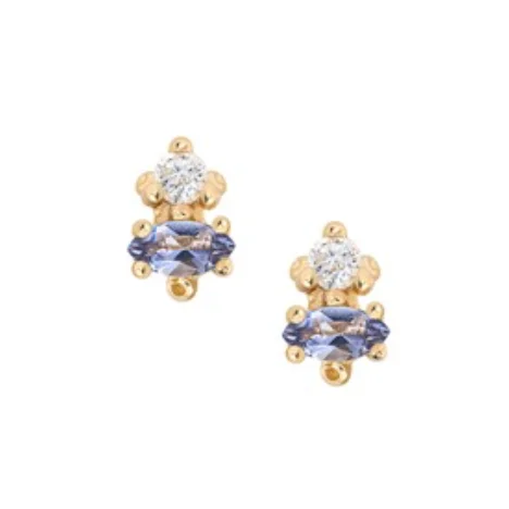 emerald-cut aquamarine necklace December Studs
