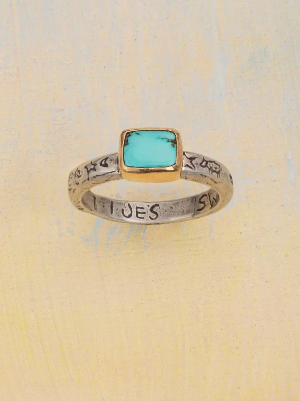 minimalist gemstone stud earrings Deep Calm Ring