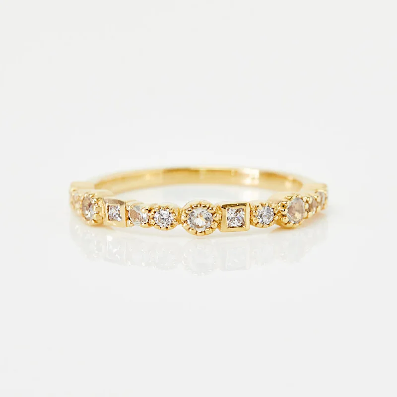 handmade gemstone anklet boho Diamond Constellation Eternity Ring
