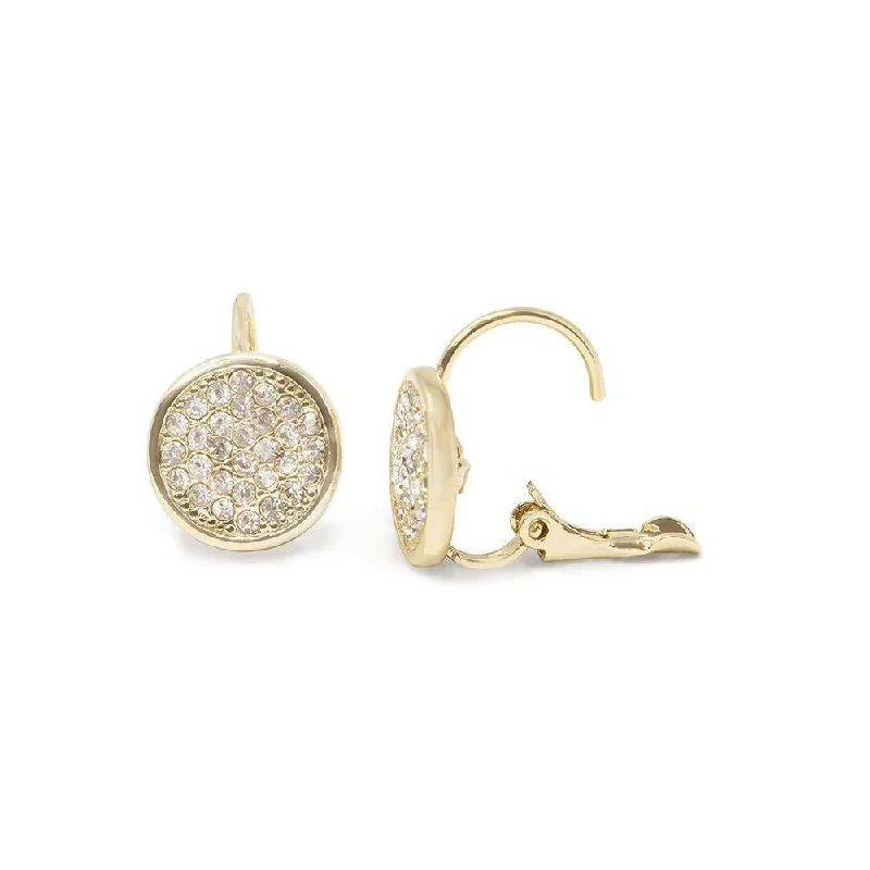 customized infinity bracelet Earrings Round Pave