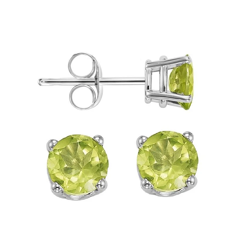 14KW Prong Peridot Studs