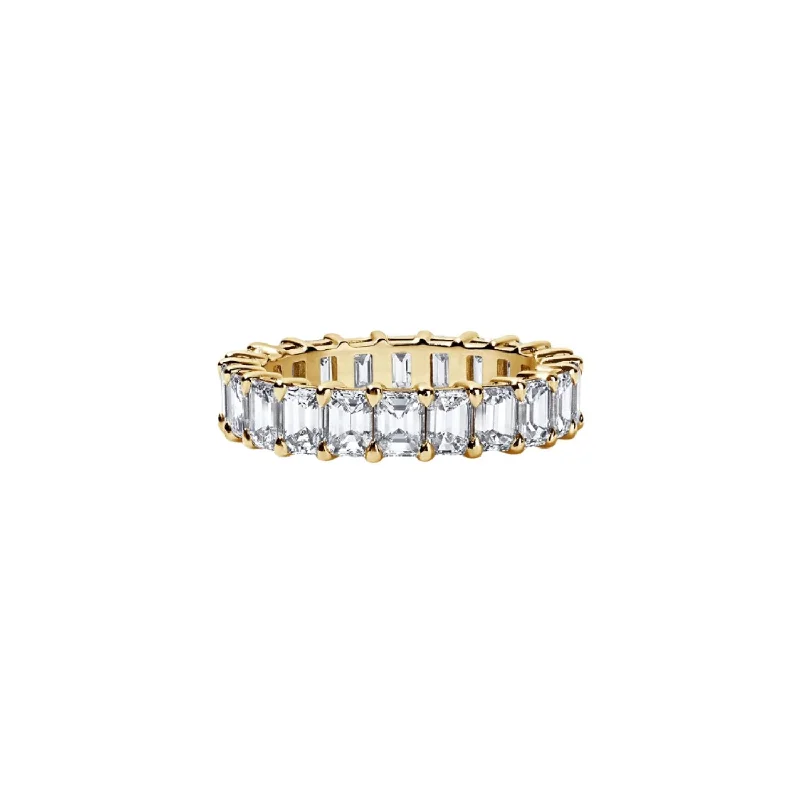 vintage lock and key necklace Emerald Cut Eternity Band 4.38ct