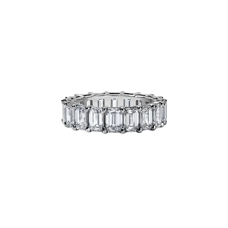 adjustable moon phase bracelet Emerald Cut Eternity Band 5.85ct