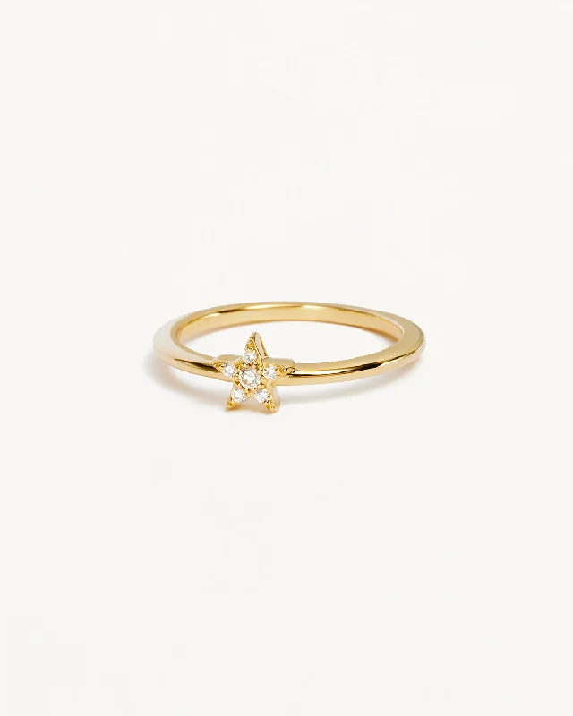 modern infinity signet ring 9k Solid Gold Estelle Lab-Grown Diamond Ring