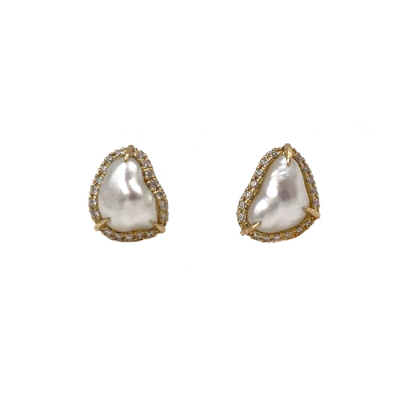 solid gold disc charm bracelet Figure Pearl Earrings
