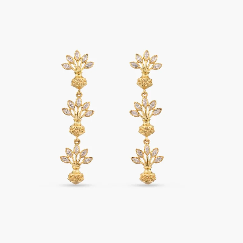 Fuldani CZ Silver Earrings