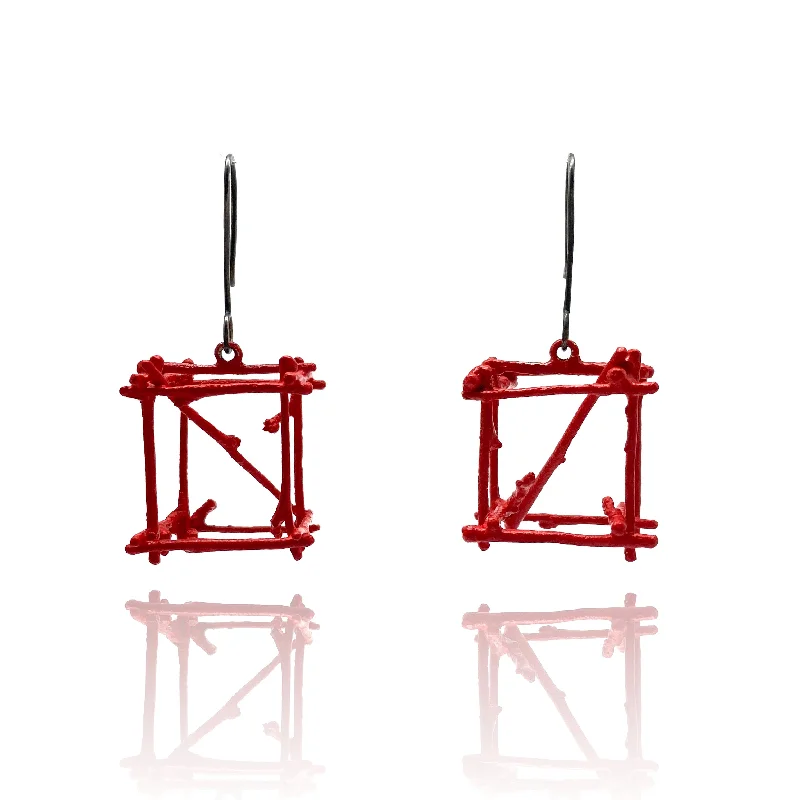 modern geometric drop earrings Georg W. Dobler - Complex Cage Earrings