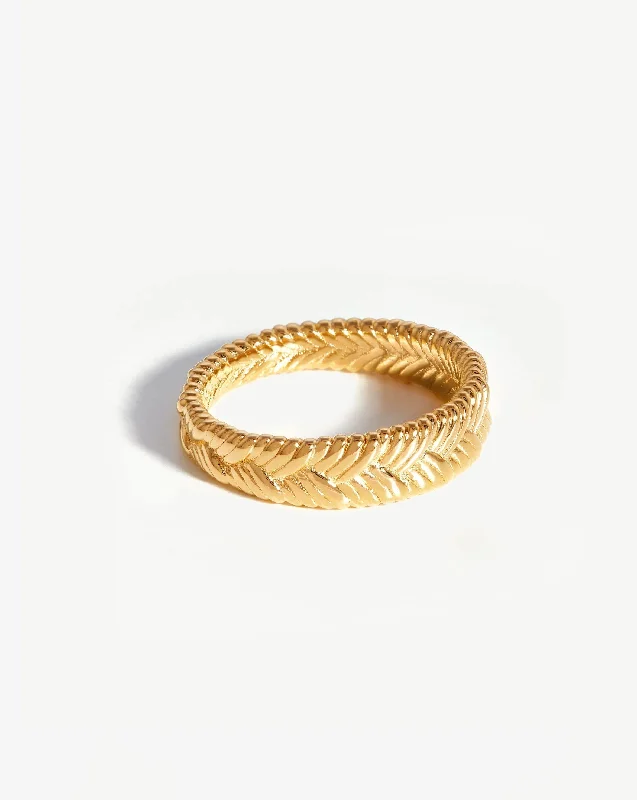 infinity knot wedding band Braid Ring | 18ct Gold Plated
