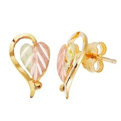silver arrow pendant necklace Gold Heart Earrings