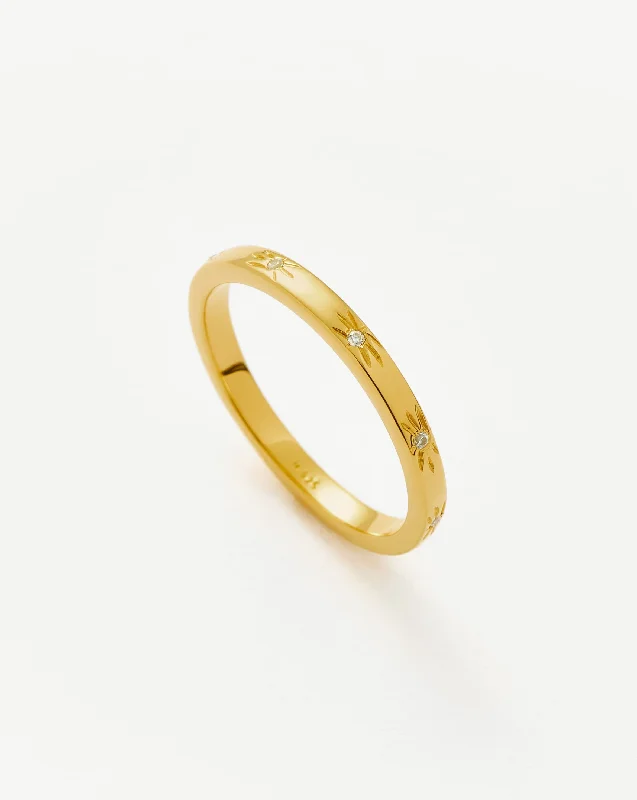 pearl and gold chain earrings Interstellar Star Studded Stacking Ring | 18ct Gold Vermeil