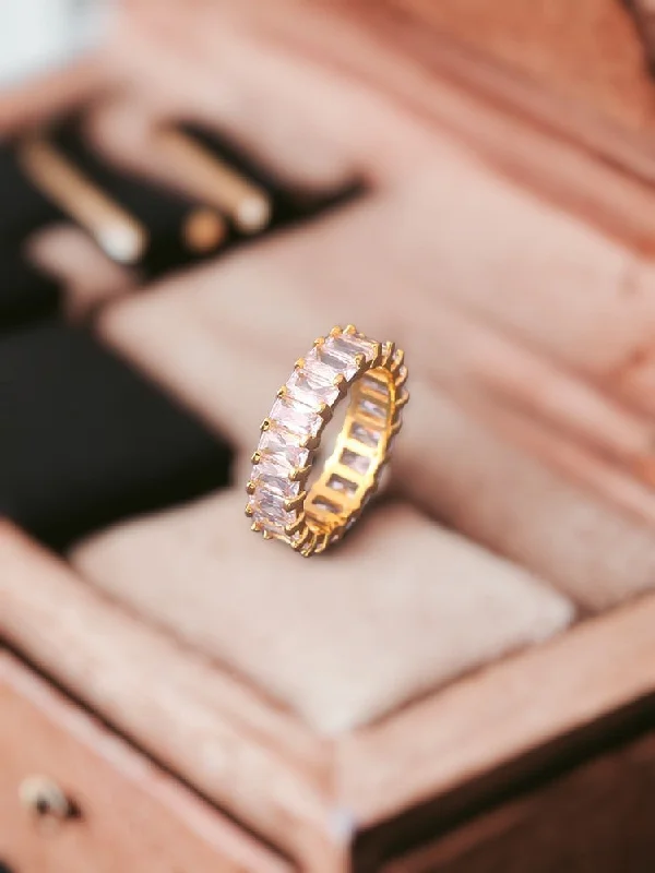 elegant marquise diamond ring Golden Keily Zirconia Ring