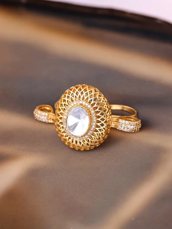 rose gold infinity bracelet Golden Tanvee Adjustable Ring