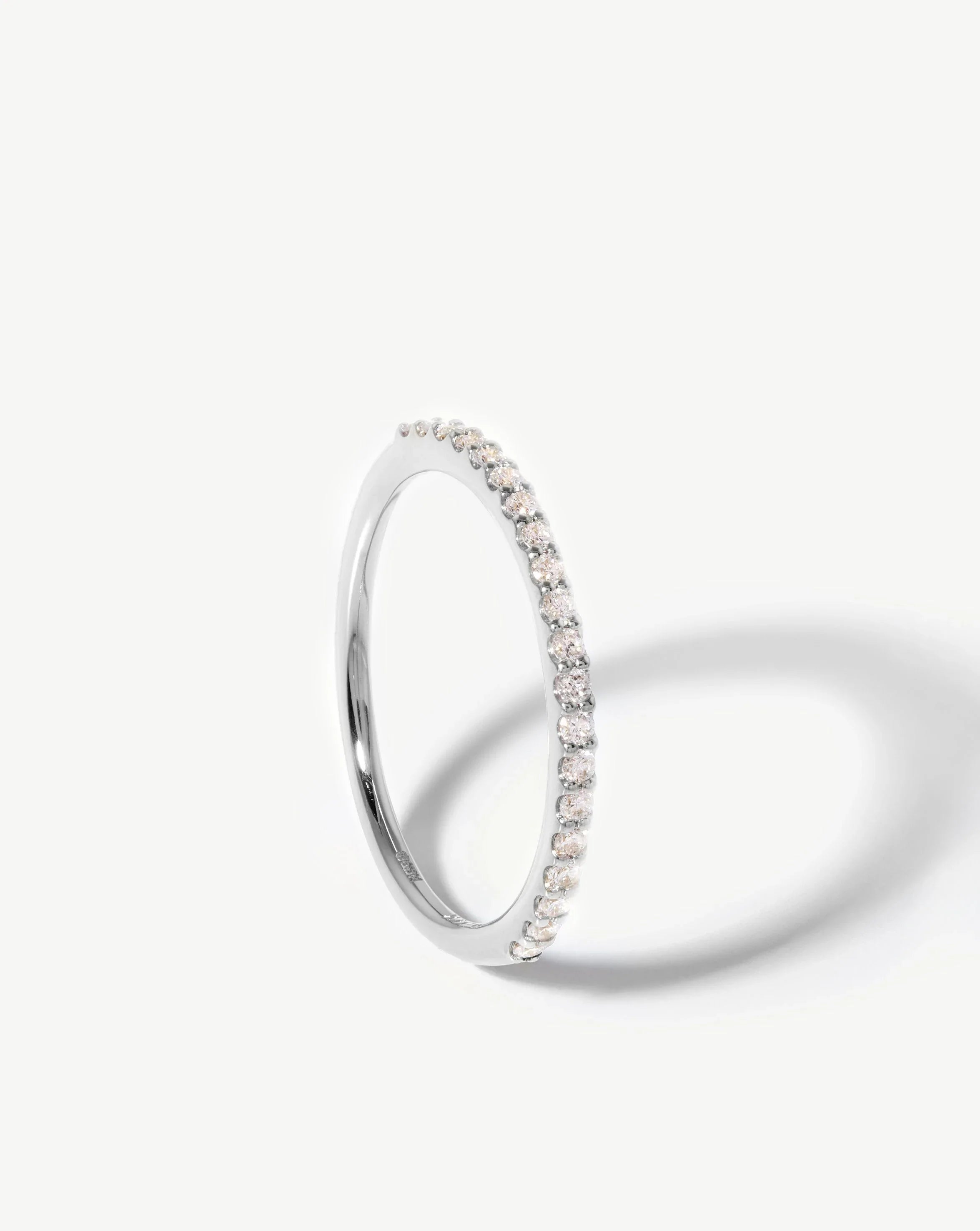 unique blue topaz ring Fine Slim Eternity Ring | 14ct White Gold/Diamond