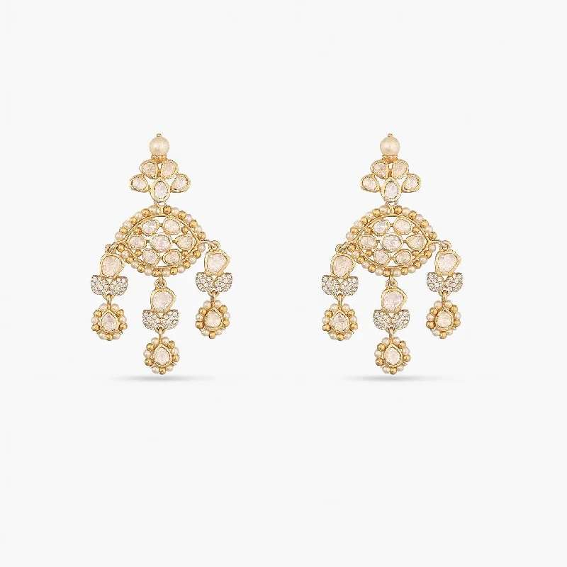 Haya CZ Silver Drop Earrings