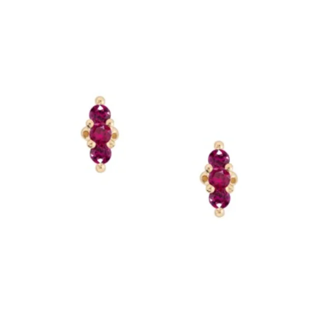 tiny star constellation bracelet Hope Studs, Ruby