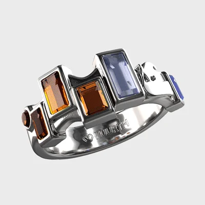 cubic zirconia tennis necklace Impression, Sunrise - Ring