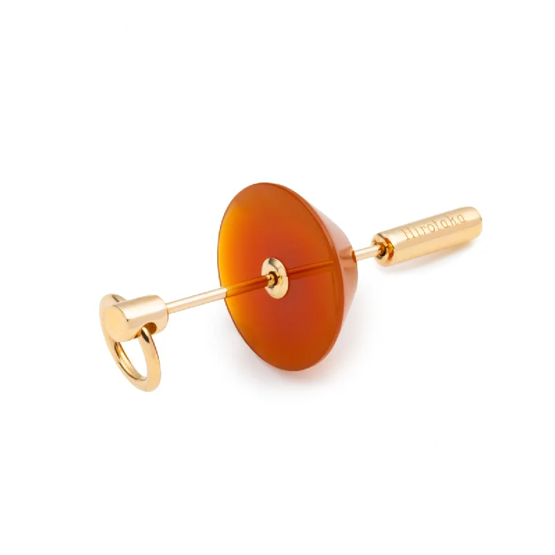 personalized couples necklace gold "Spear" Door Knocker Earring Medium size, Carnelian