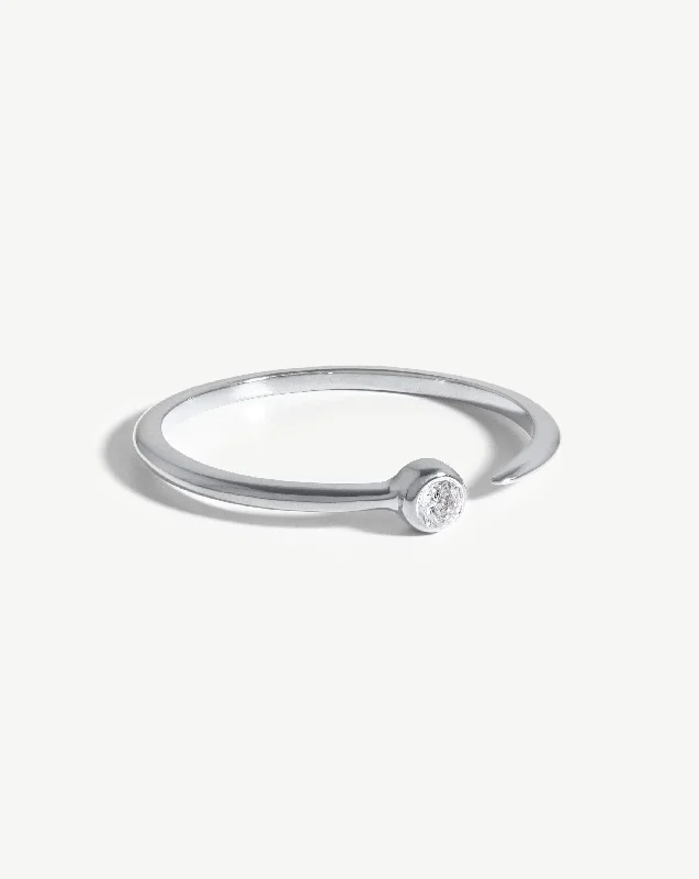 stackable gold bangle set Interstellar Ring | Sterling Silver/Cubic Zirconia