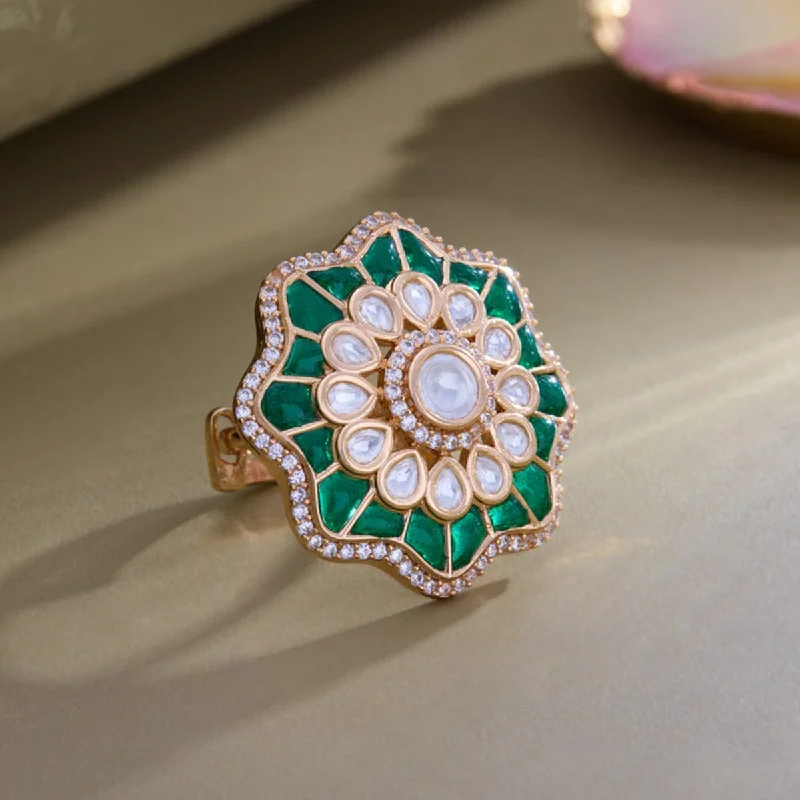 diamond halo stud earrings Kundan Finger Ring 167054
