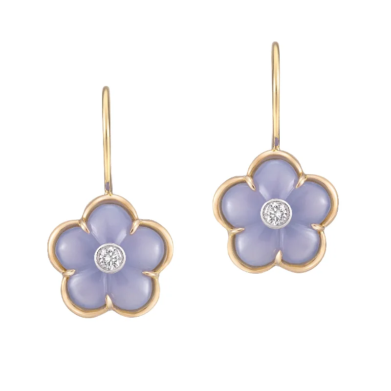 opal cluster ring unique Lavender Chalcedony Fiore Earrings