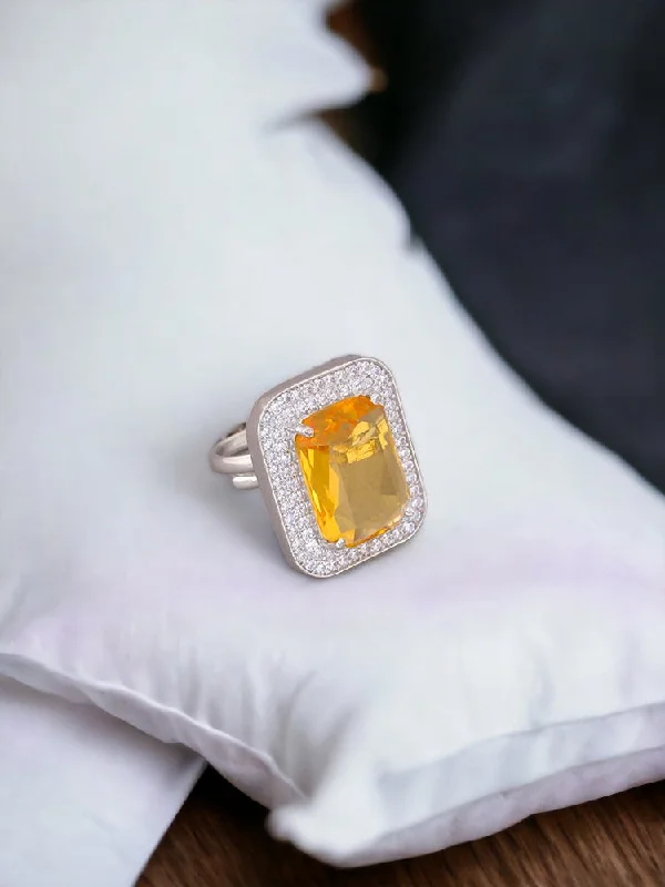 unique moon phase ring Lemon Andromachi Zirconia Ring
