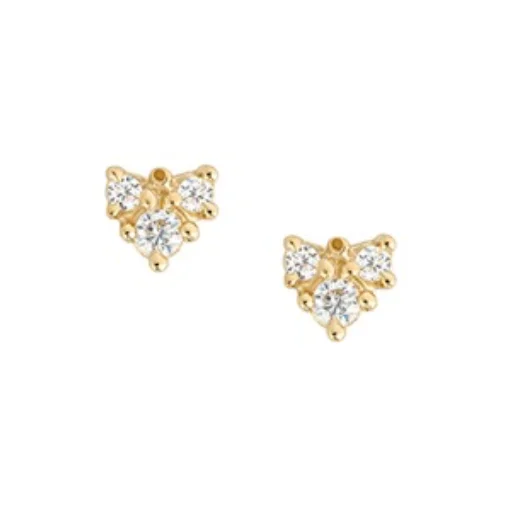 adjustable braided rope ring Lev Studs, Diamonds