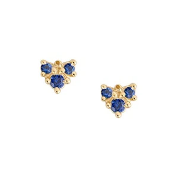 elegant aquamarine drop earrings Lev Studs, Sapphire