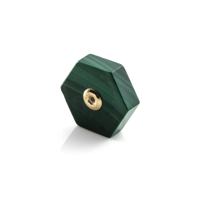 dainty gold anchor bracelet Hexagon Malachite Stone for Spear Earring