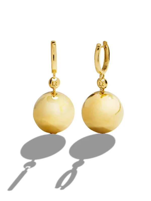 Marella Yellow Gold Sphere Earrings