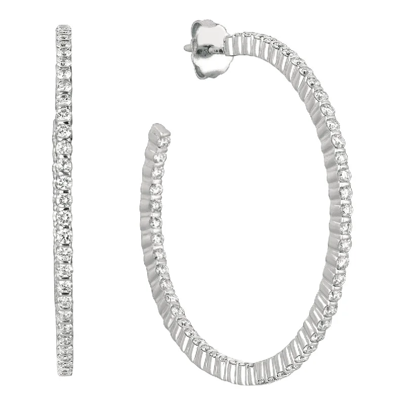 black and gold wedding band Minilok Miroir Diamond Hoop Earrings