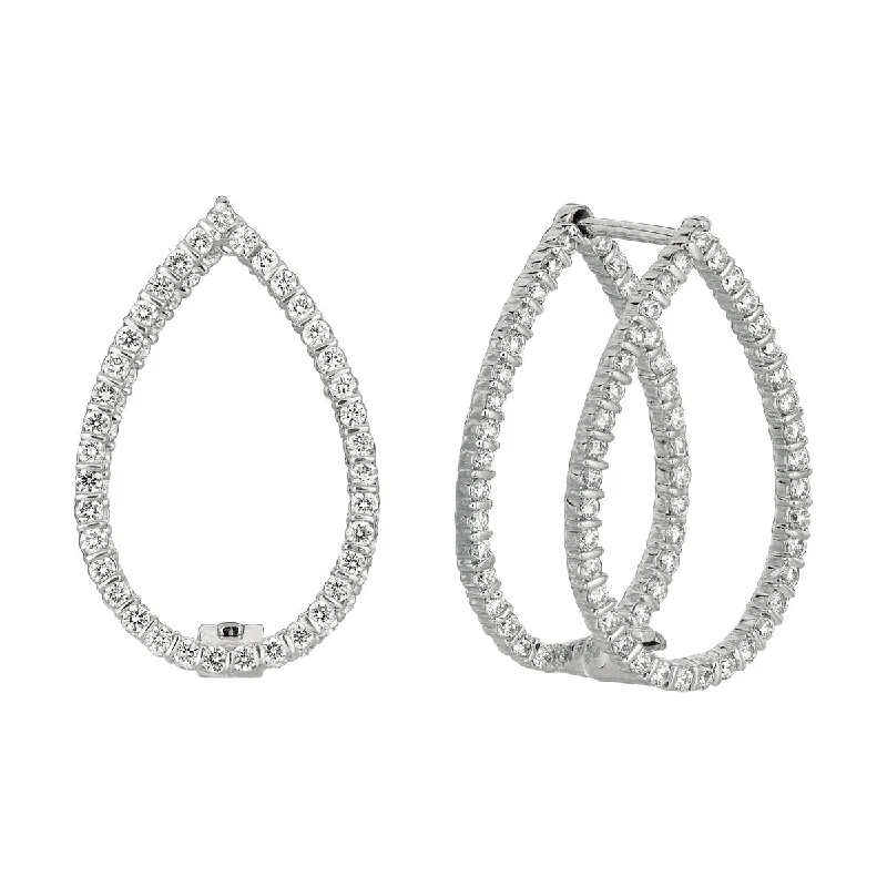simple gold bar stud earrings Minilok Miroir Pear Shape Diamond Earrings