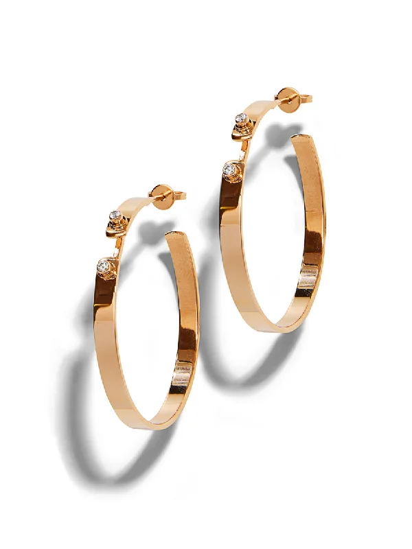 Monday Morning Mood Rose Gold Large Hoop Earrings