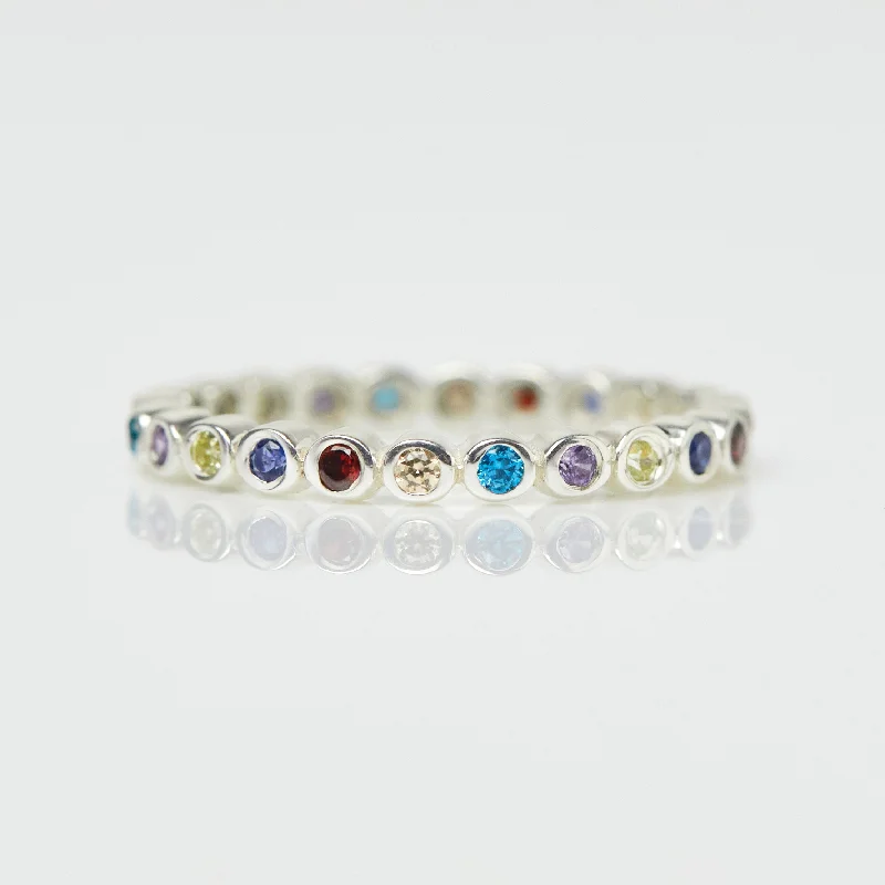 crystal drop earrings elegant Northern Lights Eternity Ring
