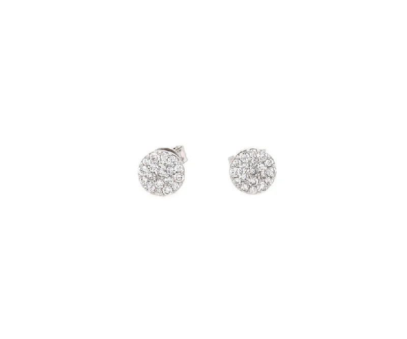 braided gold chain bracelet New 0.65ctw Round Diamond Cluster Stud Earrings in 14K