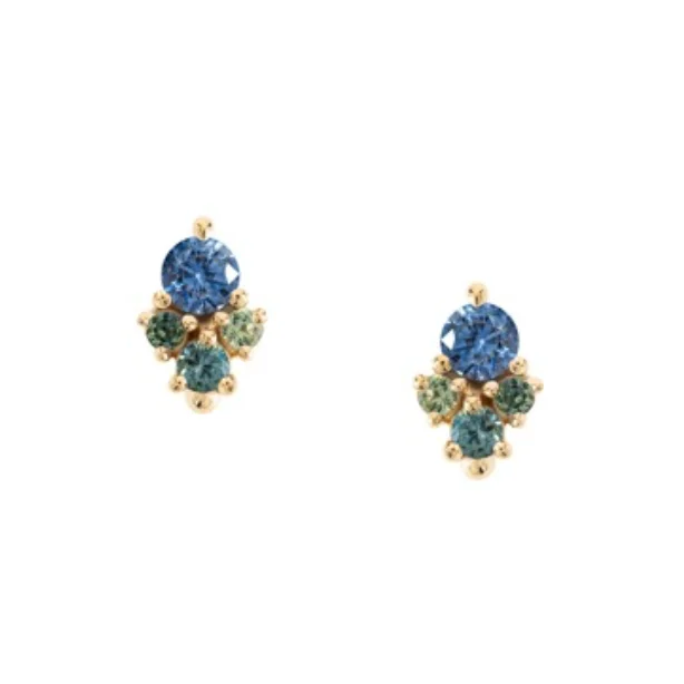 birthstone stacking rings set Nova Studs, Ocean