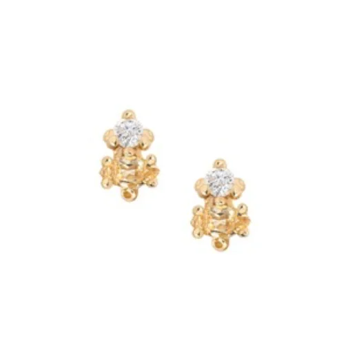 unique tribal silver ring November Studs