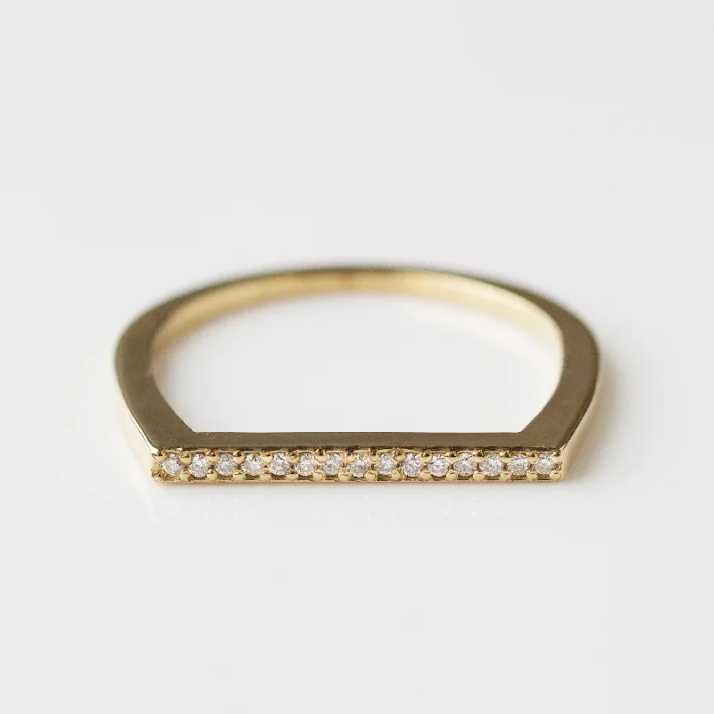 luxury emerald ring platinum Odette Diamond Bar Ring