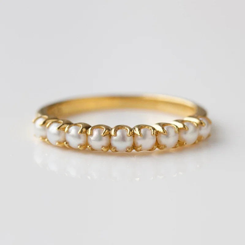 celestial sun and moon earrings Pearl Stacking Ring
