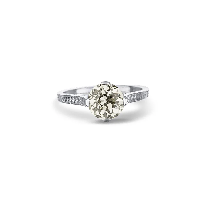 Platinum Old European Brilliant Diamond Ring