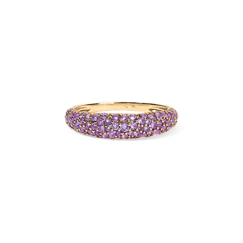 celestial constellation necklace silver Purple Amethyst Pave Stack Ring